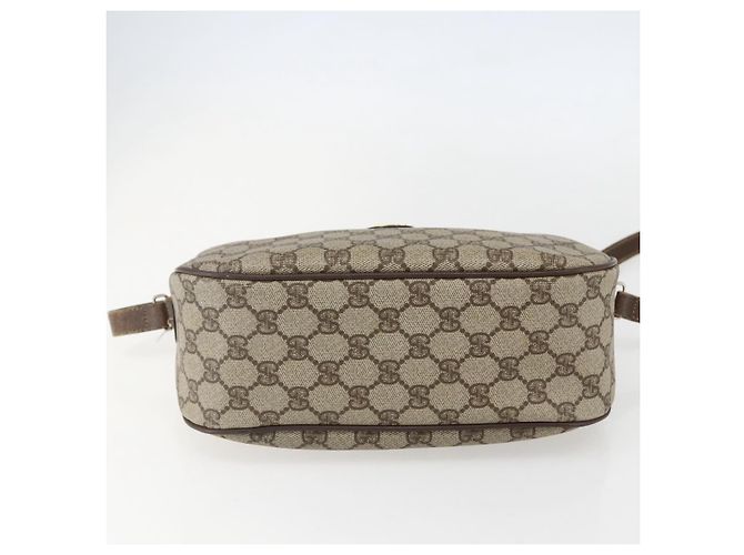 Gucci Sac à bandoulière GG Supreme en PVC beige et or 001 115 6106 Auth BA8192 Doré - vue 5