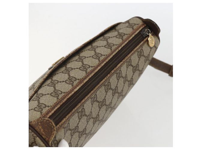 Gucci Sac à bandoulière GG Supreme en PVC beige et or 001 115 6106 Auth BA8192 Doré - vue 6