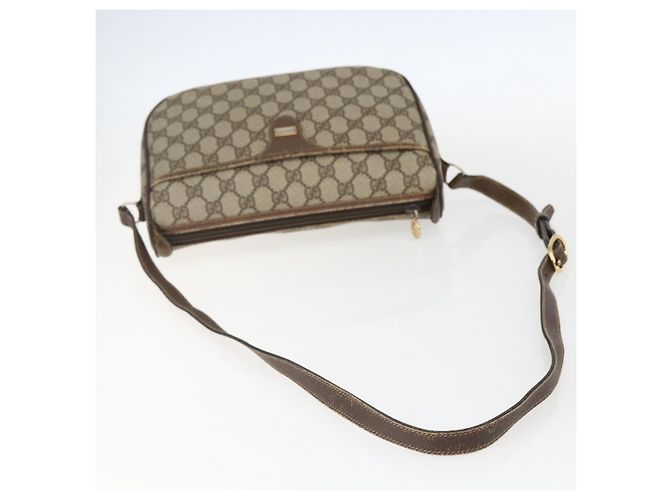 Gucci Sac à bandoulière GG Supreme en PVC beige et or 001 115 6106 Auth BA8192 Doré - vue 7
