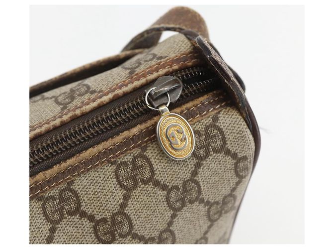 Gucci Sac à bandoulière GG Supreme en PVC beige et or 001 115 6106 Auth BA8192 Doré - vue 9