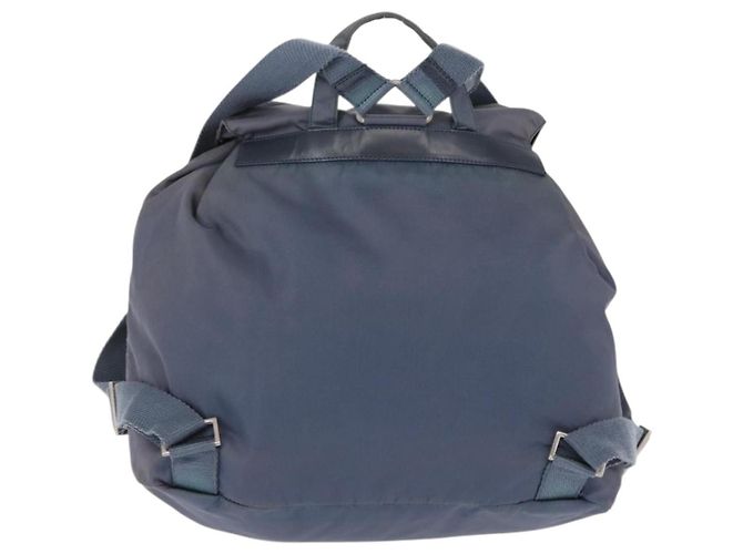 PRADA Backpack Nylon Blue Silver Auth 152888 Silvery - view 2