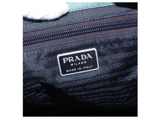 PRADA Backpack Nylon Blue Silver Auth 152888 Silvery - view 23