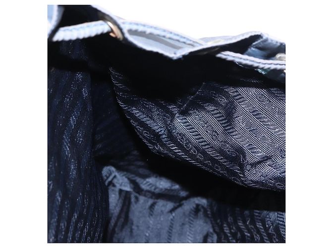 PRADA Backpack Nylon Blue Silver Auth 152888 Silvery - view 24