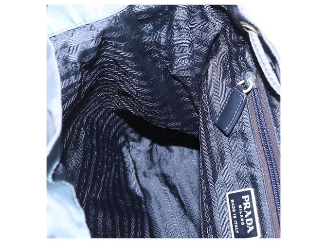 PRADA Backpack Nylon Blue Silver Auth 152888 Silvery - view 25
