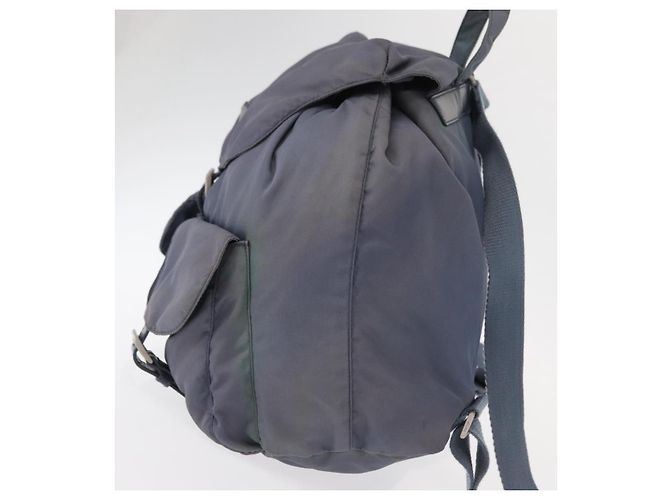 PRADA Backpack Nylon Blue Silver Auth 152888 Silvery - view 3
