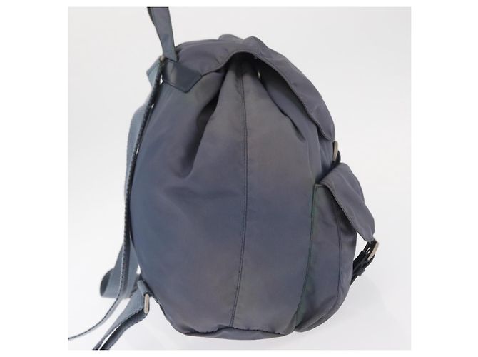 PRADA Backpack Nylon Blue Silver Auth 152888 Silvery - view 4