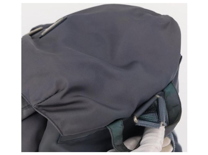 PRADA Backpack Nylon Blue Silver Auth 152888 Silvery - view 6