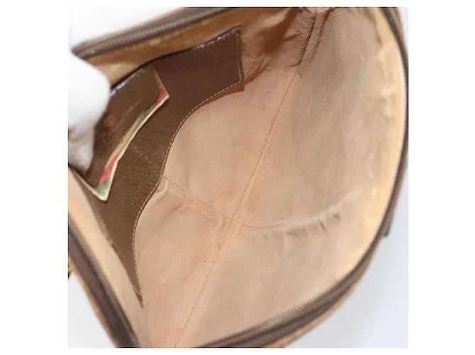 Bolsa Sherry Line GG Supreme Web da GUCCI em PVC bege e dourado 904 02 047 Auth 155650 - vista 10