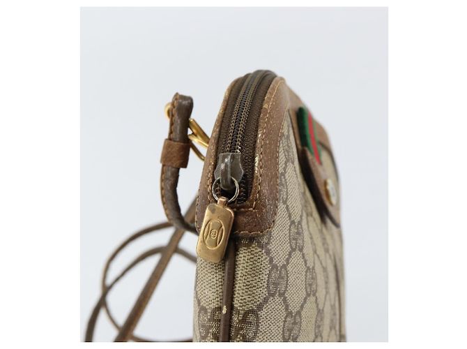 Bolsa Sherry Line GG Supreme Web da GUCCI em PVC bege e dourado 904 02 047 Auth 155650 - vista 18