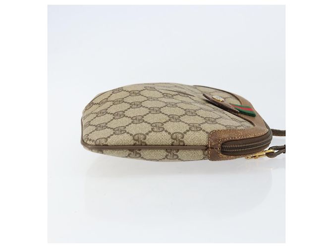 Bolsa Sherry Line GG Supreme Web da GUCCI em PVC bege e dourado 904 02 047 Auth 155650 - vista 3