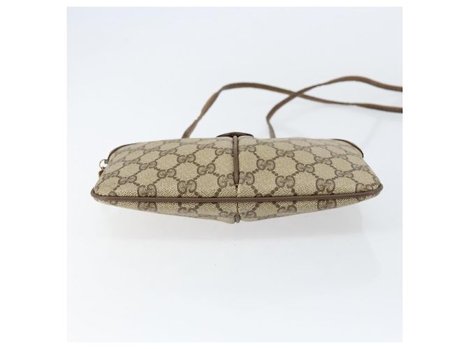 Bolsa Sherry Line GG Supreme Web da GUCCI em PVC bege e dourado 904 02 047 Auth 155650 - vista 5