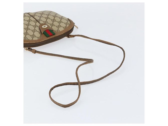 Bolsa Sherry Line GG Supreme Web da GUCCI em PVC bege e dourado 904 02 047 Auth 155650 - vista 7
