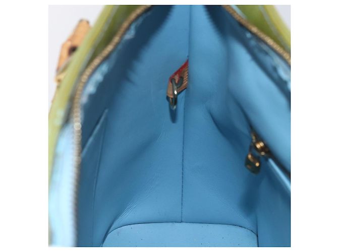 LOUIS VUITTON Borsa a Mano Monogram Vernis Houston Blu Baby M91005 LV Auth 148922 Blu chiaro - vista 19