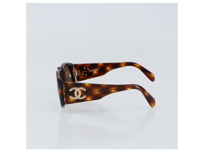 Gafas de sol CHANEL de plástico marrón CC Auth BA7283V Castaño - vista 4