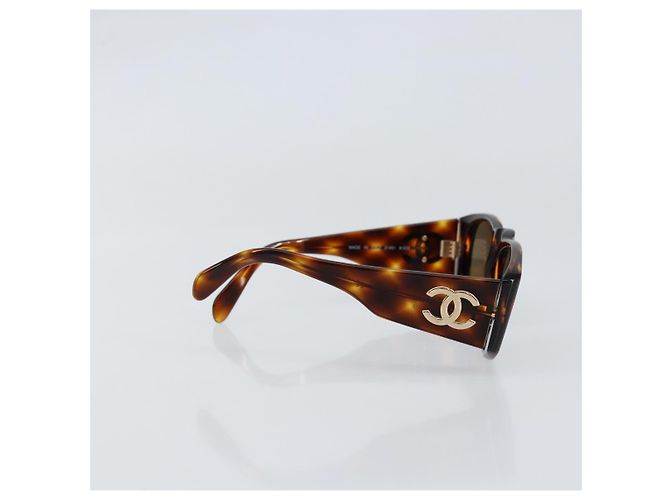 Gafas de sol CHANEL de plástico marrón CC Auth BA7283V Castaño - vista 5