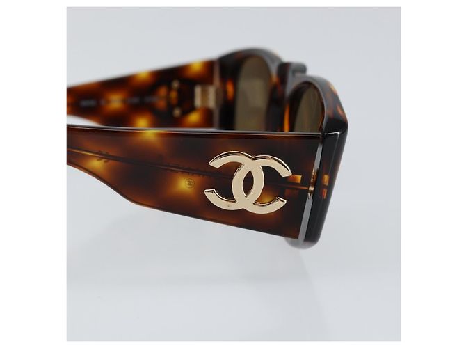 Gafas de sol CHANEL de plástico marrón CC Auth BA7283V Castaño - vista 8