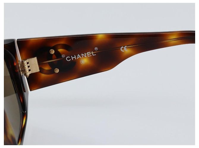 Gafas de sol CHANEL de plástico marrón CC Auth BA7283V Castaño - vista 9