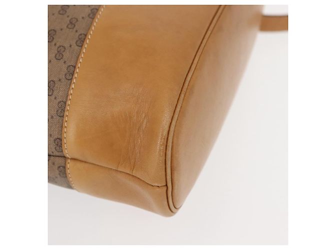 Gucci Borsa a Spalla Micro GG Supreme PVC Beige Oro Auth ki6122 D'oro - vista 10