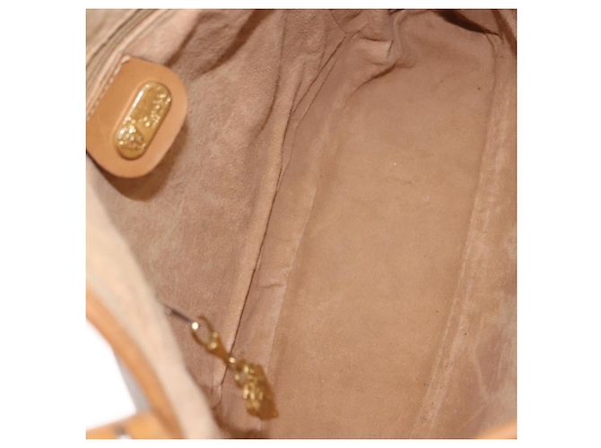 Gucci Borsa a Spalla Micro GG Supreme PVC Beige Oro Auth ki6122 D'oro - vista 11