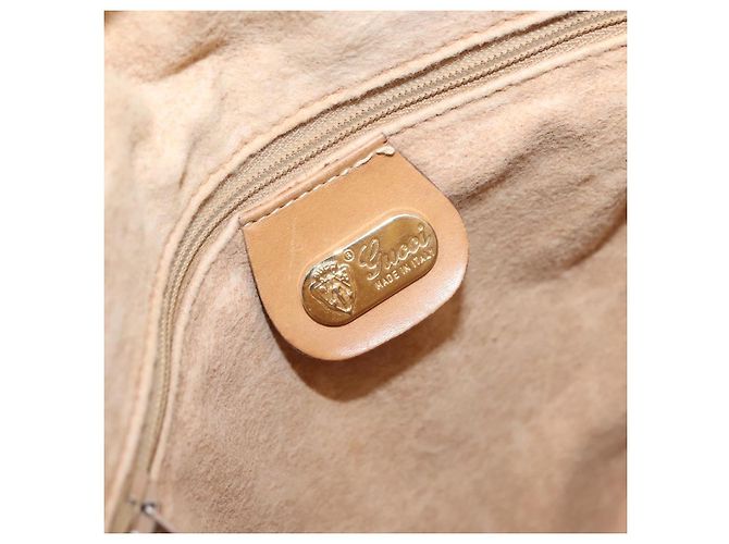 Gucci Borsa a Spalla Micro GG Supreme PVC Beige Oro Auth ki6122 D'oro - vista 18