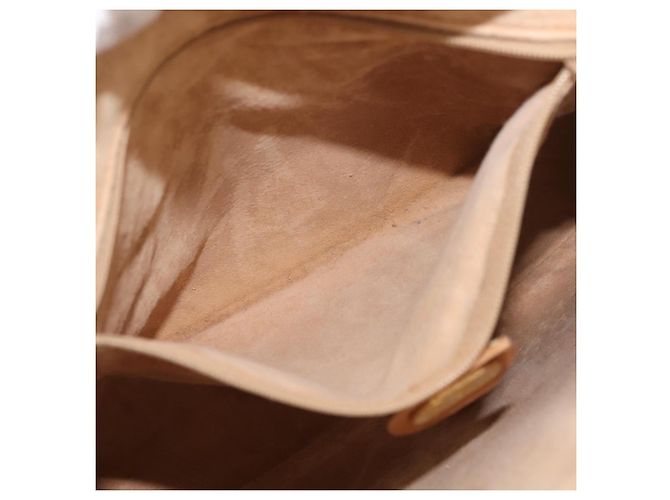 Gucci Borsa a Spalla Micro GG Supreme PVC Beige Oro Auth ki6122 D'oro - vista 21