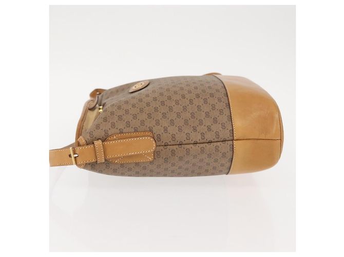 Gucci Borsa a Spalla Micro GG Supreme PVC Beige Oro Auth ki6122 D'oro - vista 4