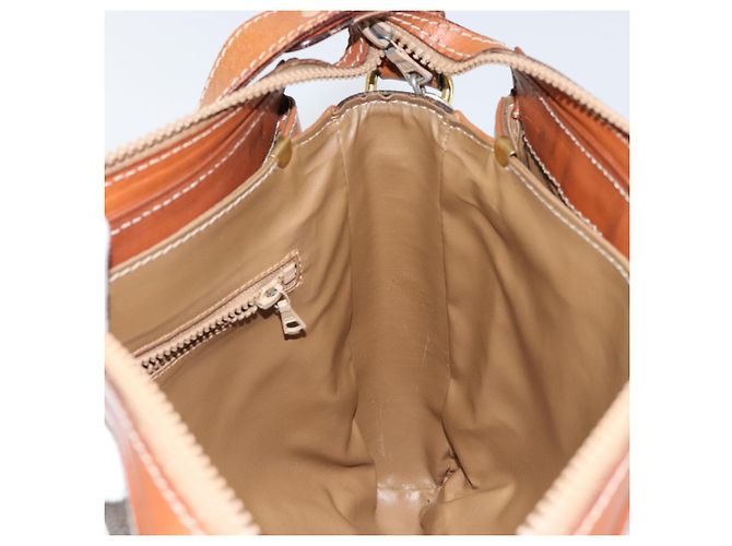 Céline Borsa a Spalla in Tela Macadam CELINE in Pelle PVC Marrone Oro Auth 149190 D'oro - vista 19