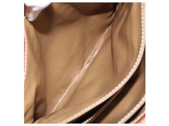 Céline Borsa a Spalla in Tela Macadam CELINE in Pelle PVC Marrone Oro Auth 149190 D'oro - vista 22