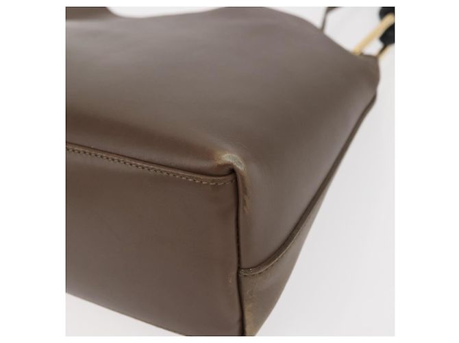 Borsa a mano in pelle Gucci Bamboo marrone oro 001 2058 1883 0 Auth ep11407 D'oro - vista 14