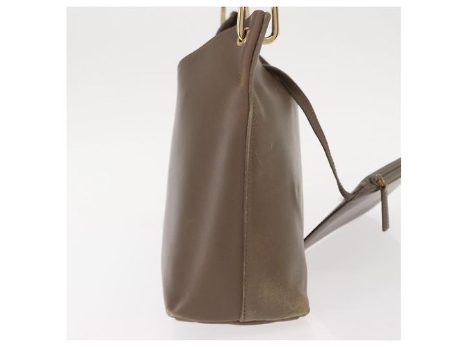 Borsa a mano in pelle Gucci Bamboo marrone oro 001 2058 1883 0 Auth ep11407 D'oro - vista 4