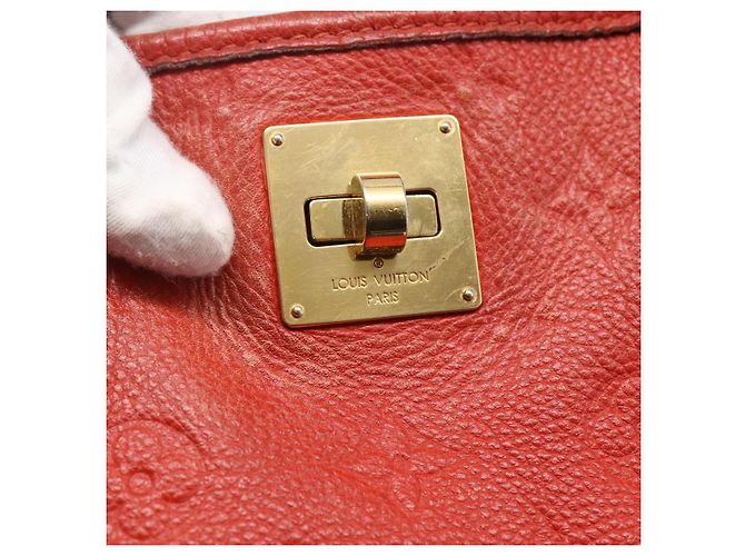 LOUIS VUITTON Monogram Empreinte Citadines PM Bag Orange M40556 LV Auth 141975 - view 10