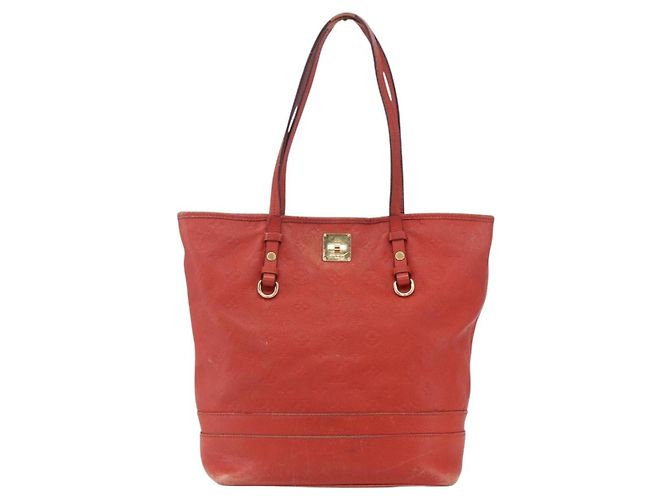 LOUIS VUITTON Monogram Empreinte Citadines PM Bag Orange M40556 LV Auth 141975 - view 13