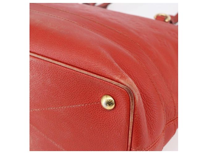LOUIS VUITTON Monogram Empreinte Citadines PM Bag Orange M40556 LV Auth 141975 - view 16