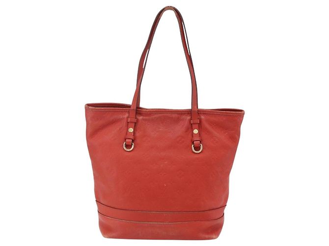 LOUIS VUITTON Monogram Empreinte Citadines PM Bag Orange M40556 LV Auth 141975 - view 2