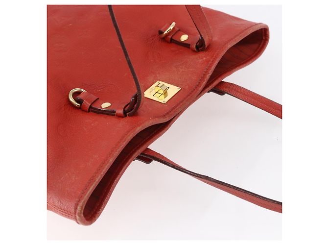 LOUIS VUITTON Monogram Empreinte Citadines PM Bag Orange M40556 LV Auth 141975 - view 6