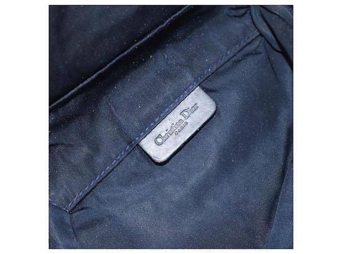 Pochette in tela Trotter Christian Dior blu navy oro Auth 149216 D'oro - vista 17