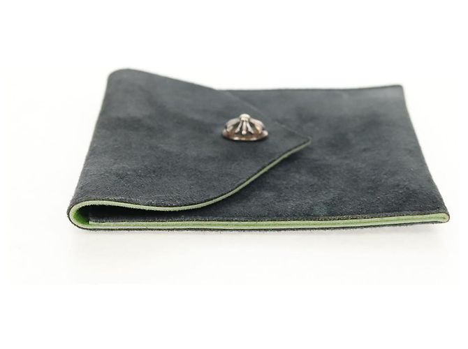 Pochette Chrome Hearts Suede Grigio Auth 140404M Marrone - vista 3