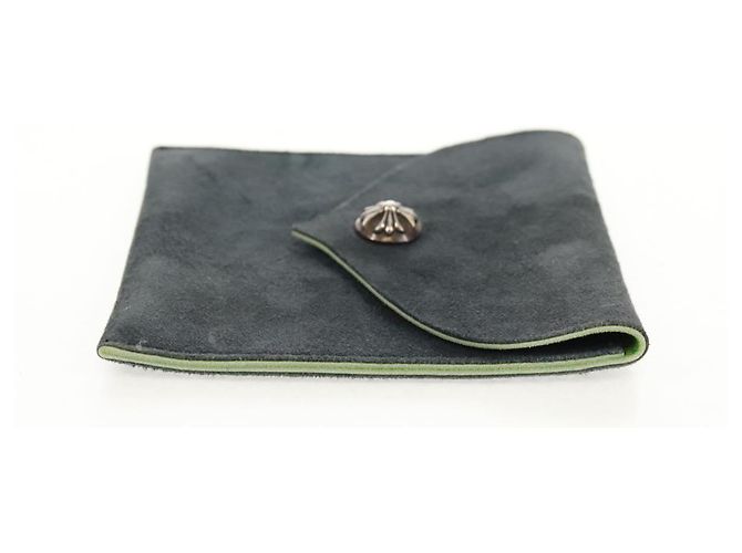 Pochette Chrome Hearts Suede Grigio Auth 140404M Marrone - vista 4