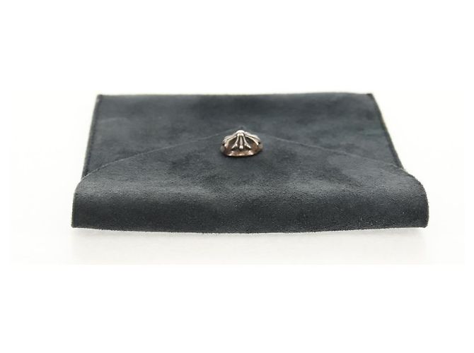 Pochette Chrome Hearts Suede Grigio Auth 140404M Marrone - vista 5