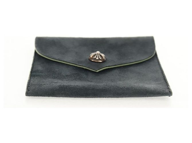 Pochette Chrome Hearts Suede Grigio Auth 140404M Marrone - vista 6