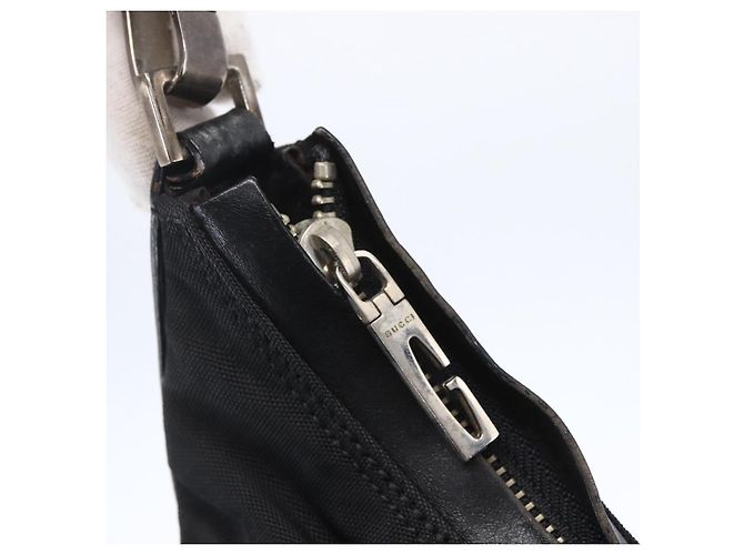 Borsa a Spalla GUCCI Nylon Nero Argento 000 0602 Auth ep12075 - vista 10