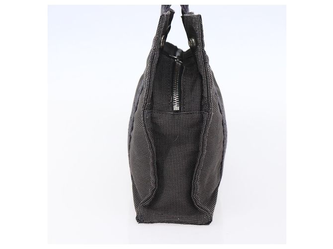 Hermès HERMES Handtasche Her Line PM Canvas Grau Auth 150368 Braun - Ansicht 4