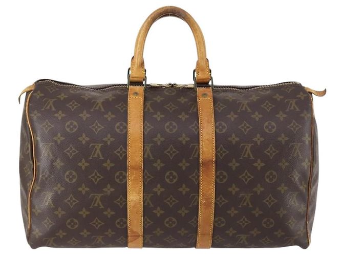 LOUIS VUITTON Borsa Boston Monogram Keepall 45 M41428 LV Auth 146595 Monogramma - vista 2