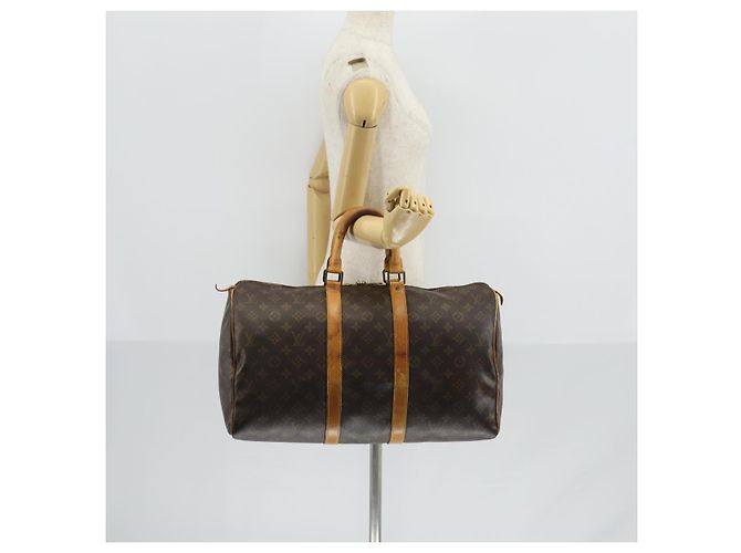 LOUIS VUITTON Borsa Boston Monogram Keepall 45 M41428 LV Auth 146595 Monogramma - vista 21