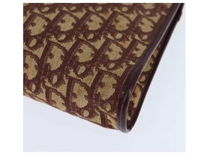 Borsa a Spalla in Tela Trotter Christian Dior Rossa Oro Auth 150751 Rosso D'oro - vista 14