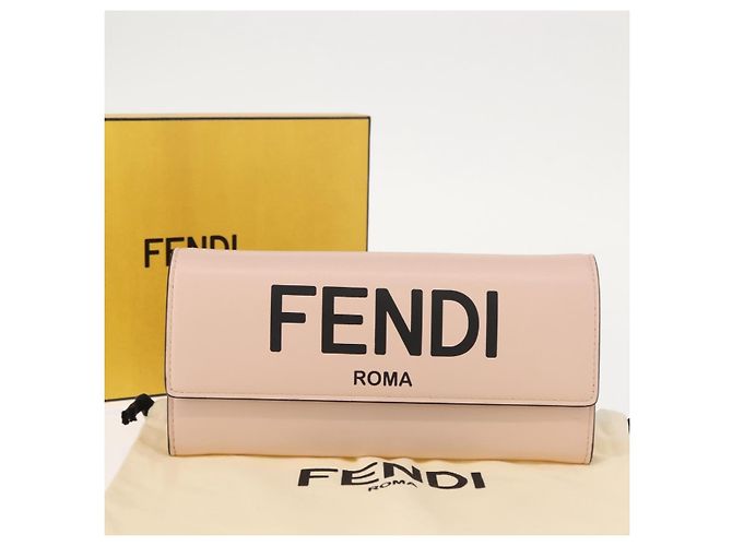 FENDI Portafoglio Lungo in Pelle Rosa Oro Auth 148474 D'oro - vista 12