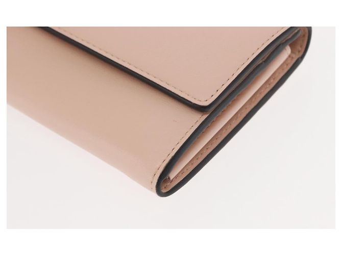 FENDI Portafoglio Lungo in Pelle Rosa Oro Auth 148474 D'oro - vista 14
