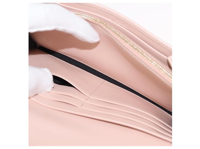 FENDI Portafoglio Lungo in Pelle Rosa Oro Auth 148474 D'oro - vista 18