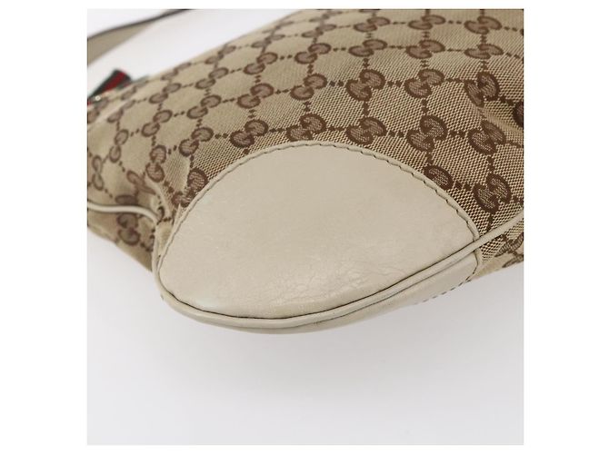 Borsa Pretty Sherry Line in tela GG Gucci beige e oro 257065 Auth 151008 D'oro - vista 15