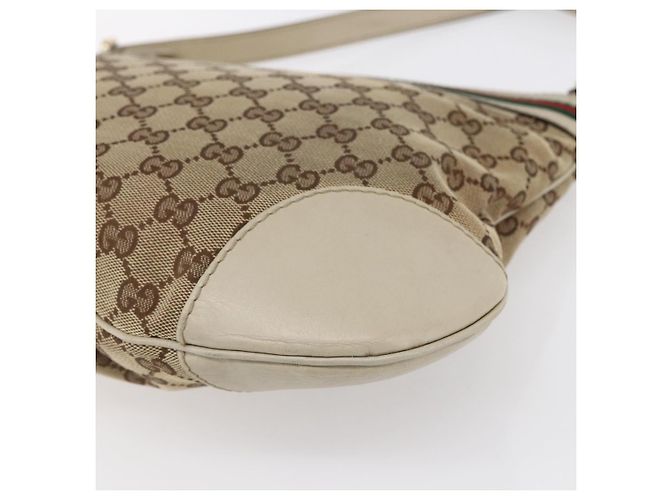 Borsa Pretty Sherry Line in tela GG Gucci beige e oro 257065 Auth 151008 D'oro - vista 16